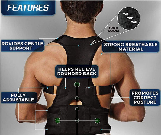 Posture Corrector Belt for Men & Women | Back Support | Pain Relief & Straight Body Alignment